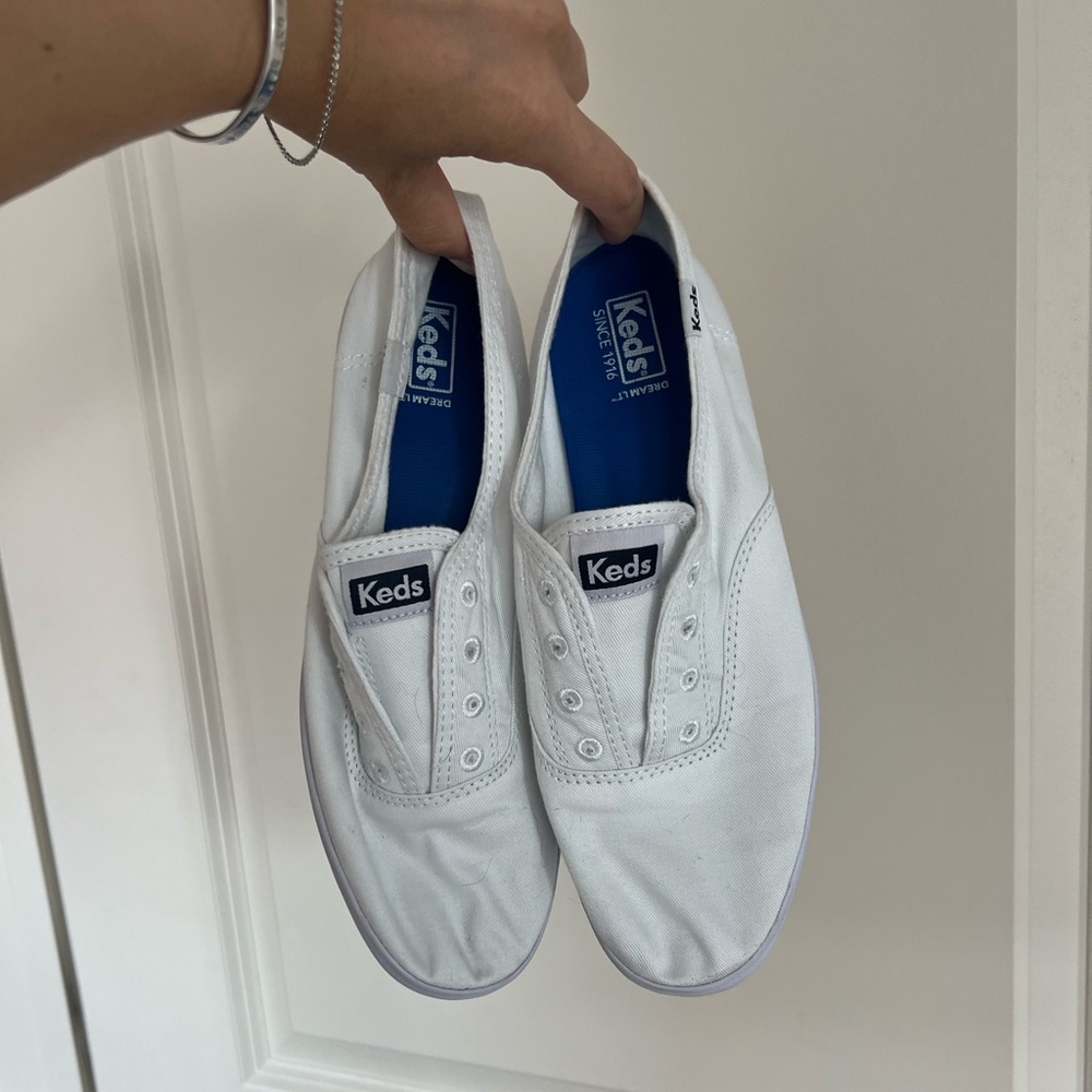 KEDS slip on white sneakers